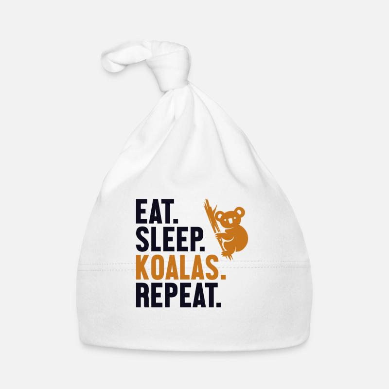 Eat Sleep Koalas Repeat Koalabear Eukalyptus Baby Bio-Mütze