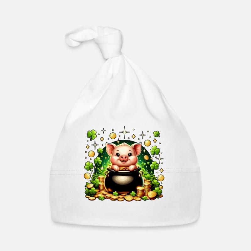Lucky Pig Organic Baby Cap