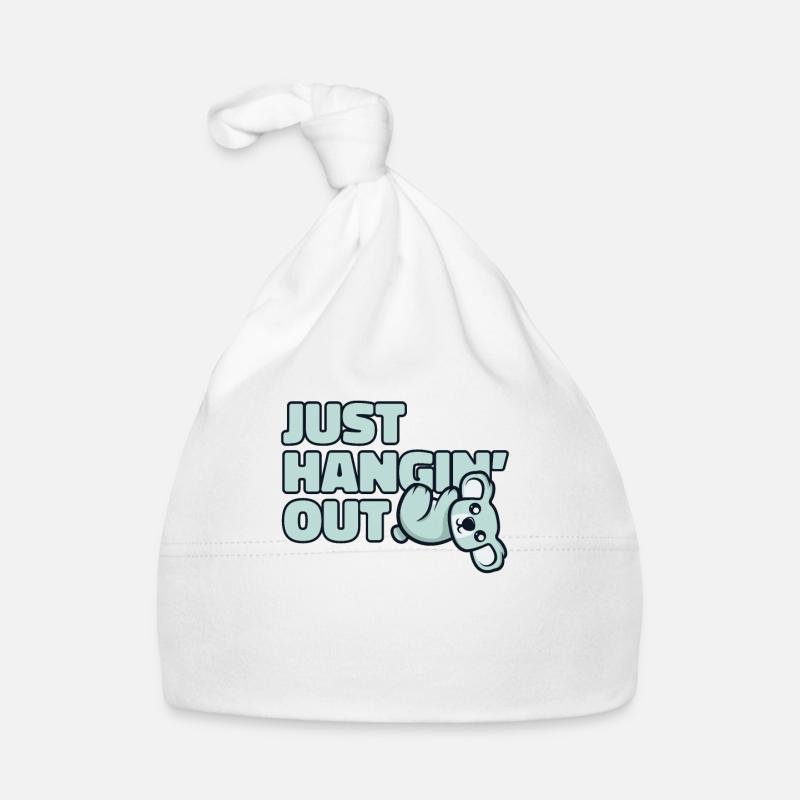 Just Hanging Out Koalabear Eucalyptus Lover Koala Organic Baby Cap