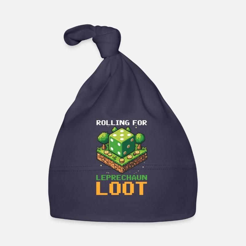 St. Patricks Day Gaming Rolling for Leprechaun Loo Organic Baby Cap
