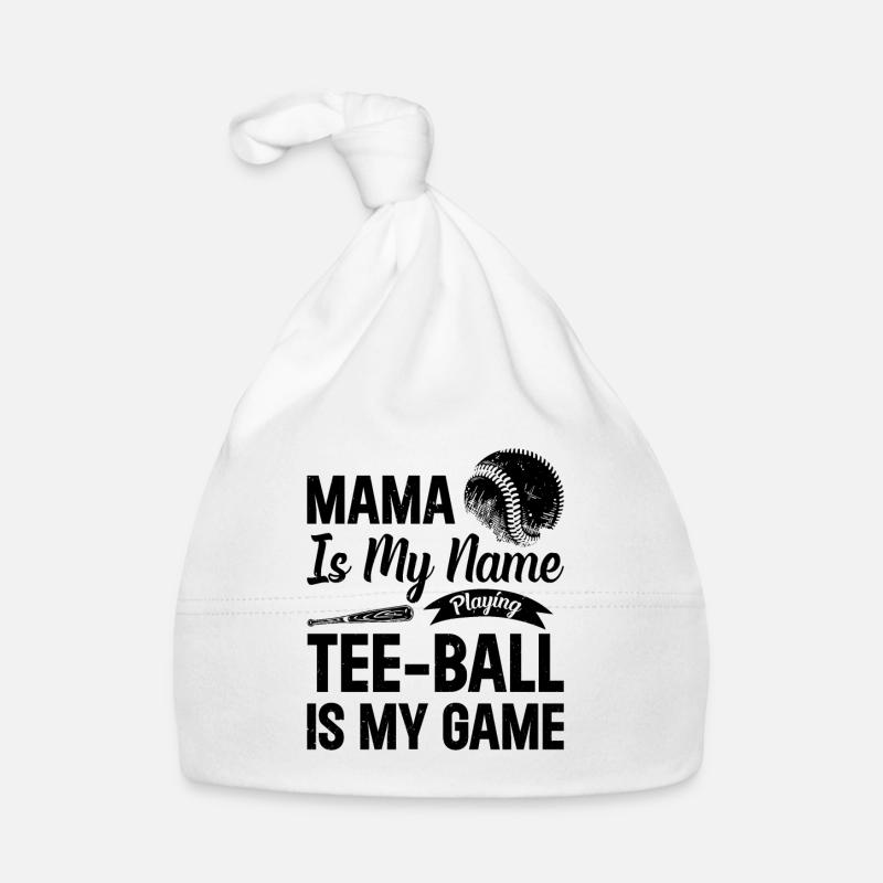 Mama is my name playing Tee-ball is my game - Teeb Baby Bio-Mütze