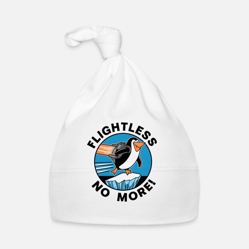 Penguin Jetpack Flight Design - Flightless no more Organic Baby Cap