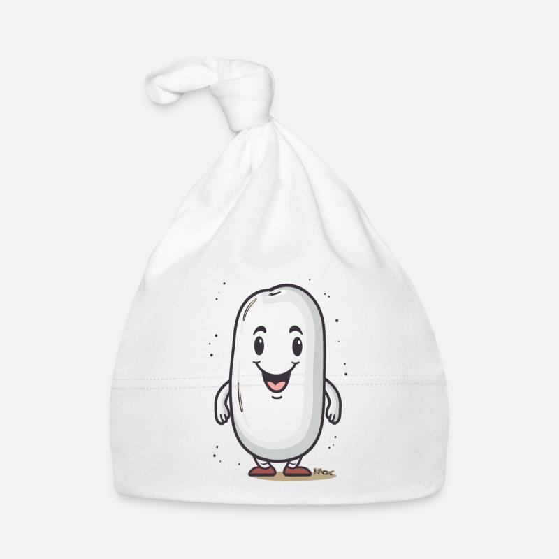 Bande dessinée drôle haricot blanc Bonnet bio Bébé