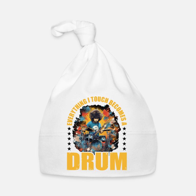 Everything I Touch Becomes A Drum 21 Organic Baby Cap