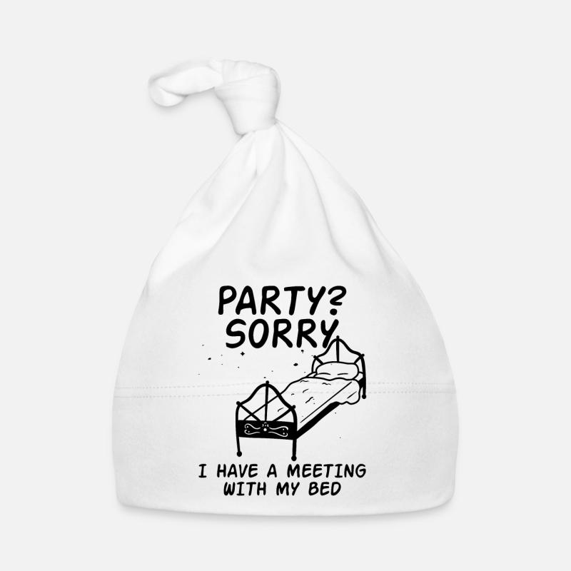 Fête, désolé, j'ai rendez-vous avec mon lit 4 Bonnet bio Bébé