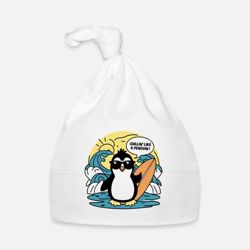 CHILLIN' COMME UN PINGOUIN Bonnet bio Bébé