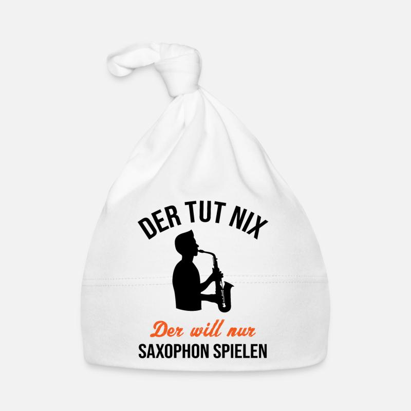Harmloser Saxophonist Spielfreude- Geschenk Baby Bio-Mütze