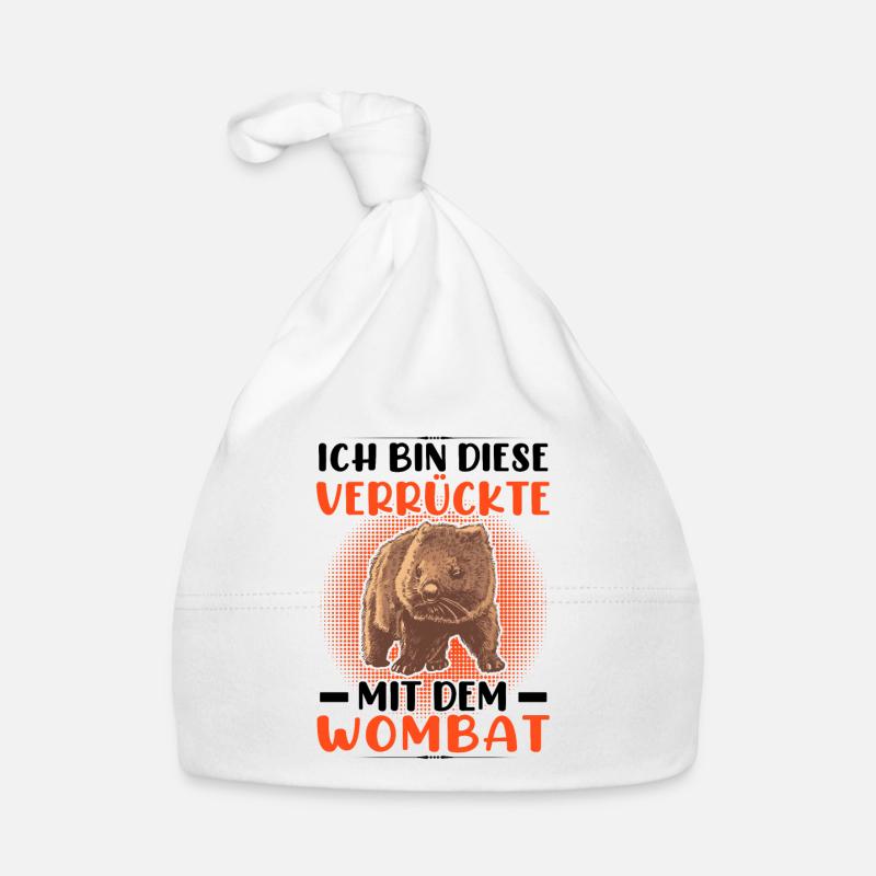 Fou avec Wombat Australia Marsupial Bonnet bio Bébé