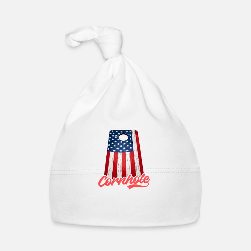 Cornhole Patriotic Player Amerikanische Flagge Baby Bio-Mütze