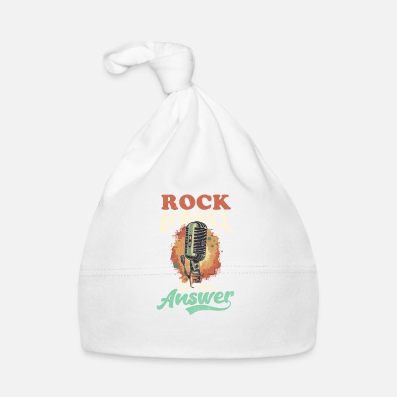 Rock Music Rock And Roll Is Answer Organic Baby Cap