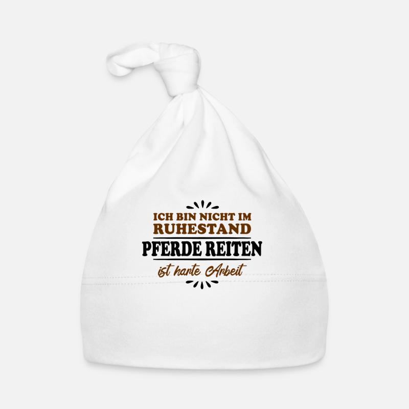 Pensionné Retraité Cavalier - Bonnet bio Bébé - blanc