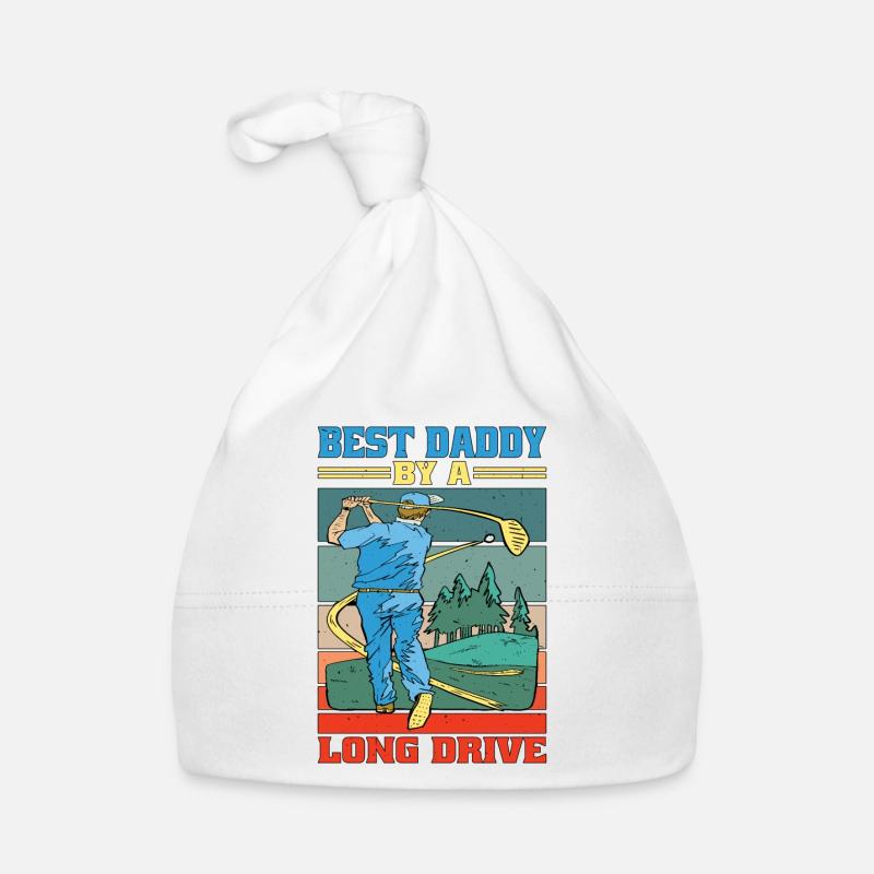 Best Daddy By A Long Drive 3 Organic Baby Cap