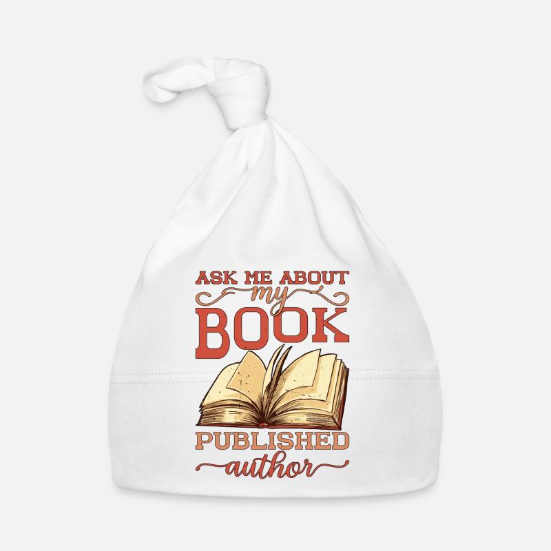 Ask Me About My Book, Published Author 3 Organic Baby Cap