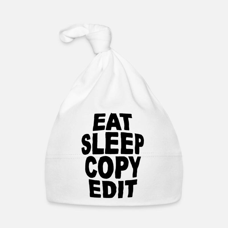 Eat Sleep Copy Edit Baby Bio-Mütze