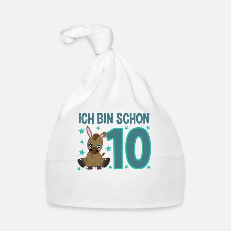 Ten-year-old donkey child: Celebration master Organic Baby Cap