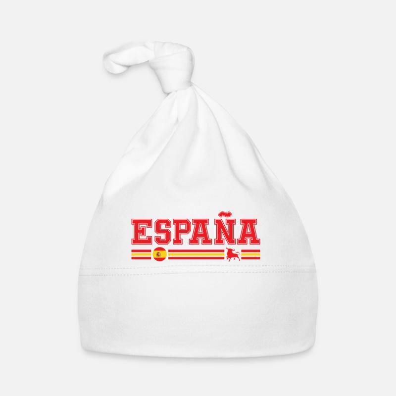 ESPANA drapeau et emblème de l'Espagne. Supporters Bonnet bio Bébé