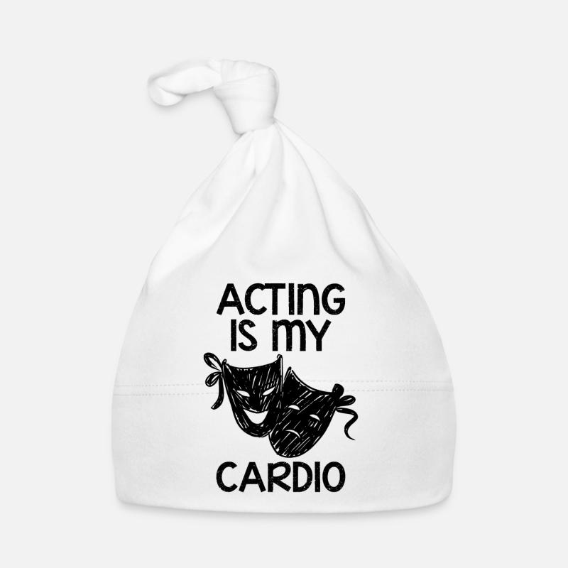 Jouer la comédie, c’est mon cardio 4 - Bonnet bio Bébé - blanc