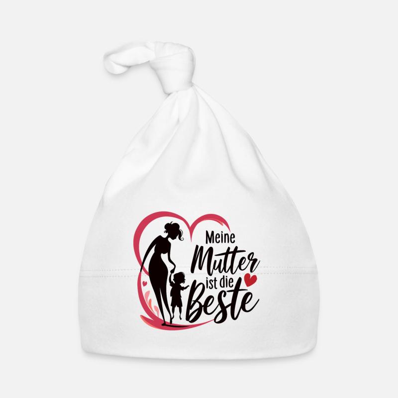 Muttertag Meine mutter ist die beste - Baby Bio-Mütze - Weiß