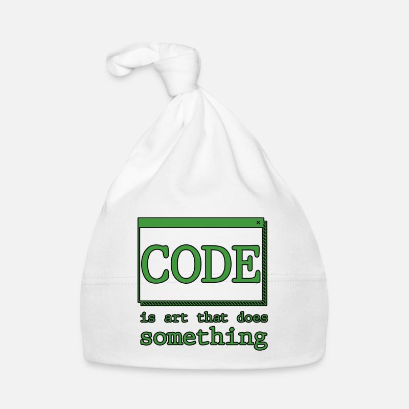 Code Is Art That Does Something 2 Baby Bio-Mütze