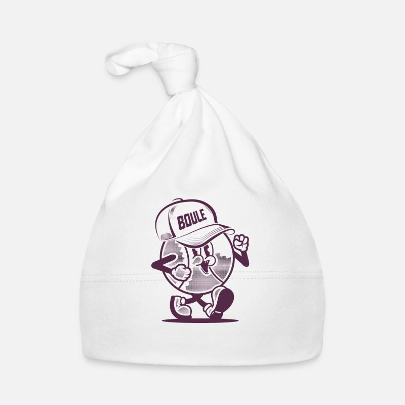Boule de pétanque pour le Boule de pétanque Cap Boule - Bonnet bio Bébé - blanc