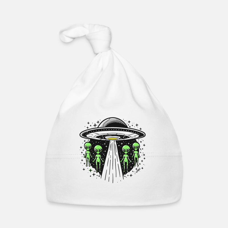 Alien Invasion and Alien Abduction Organic Baby Cap