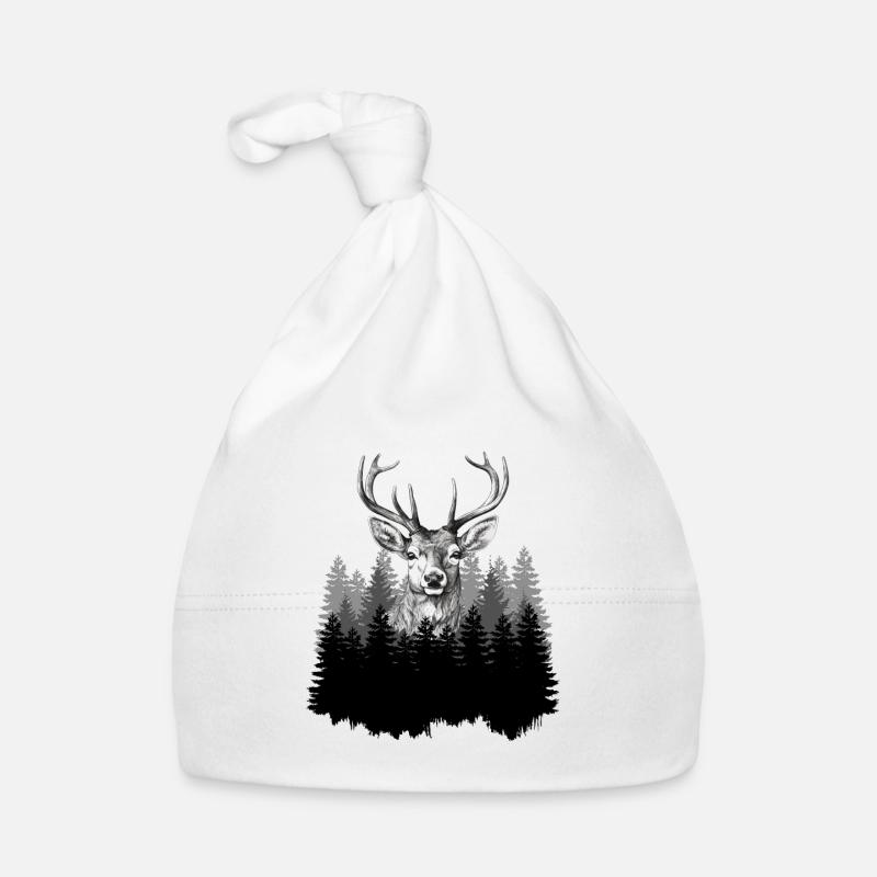Hunter, Mountaineer, Hiker, Deer Organic Baby Cap