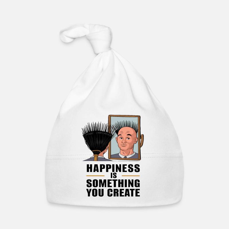 Happiness Is Something You Create für einen Baby Bio-Mütze