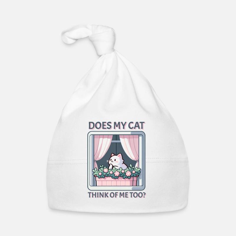 Mon chat pense-t-il aussi à moi ? Bonnet bio Bébé