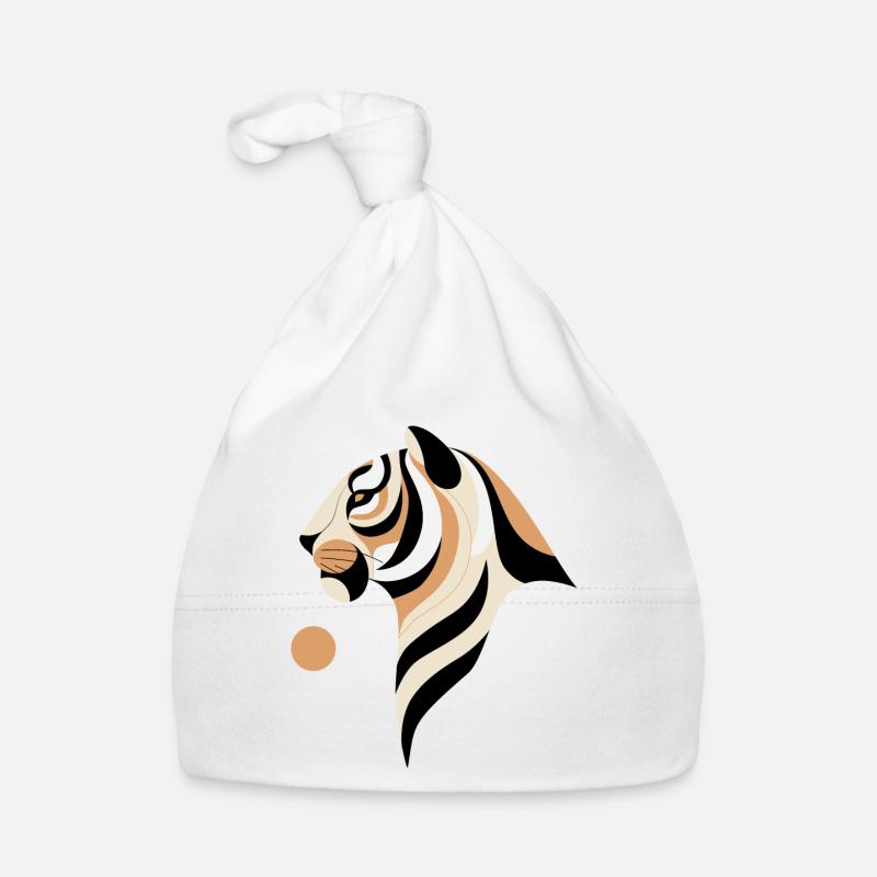 Tigre abstrait Bonnet bio Bébé