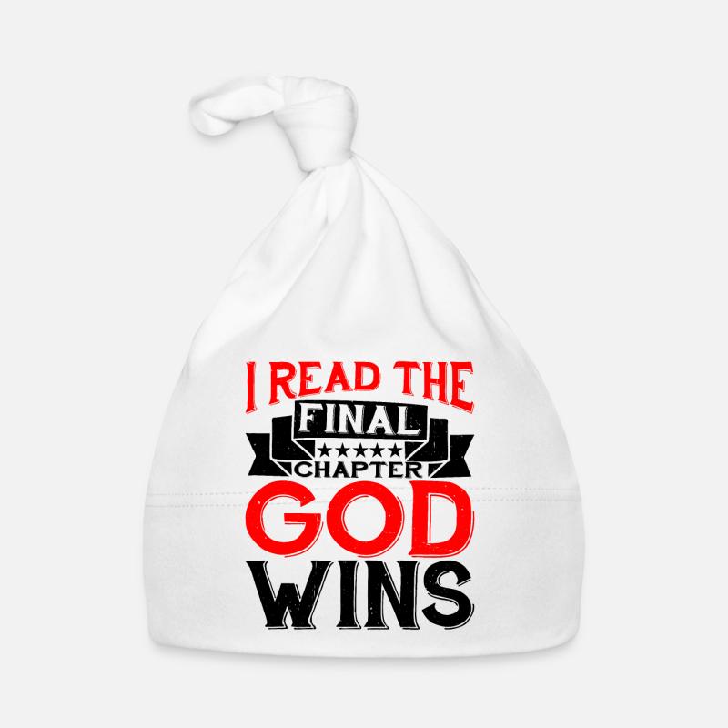 I Read The Final Chapter, God Wins Organic Baby Cap