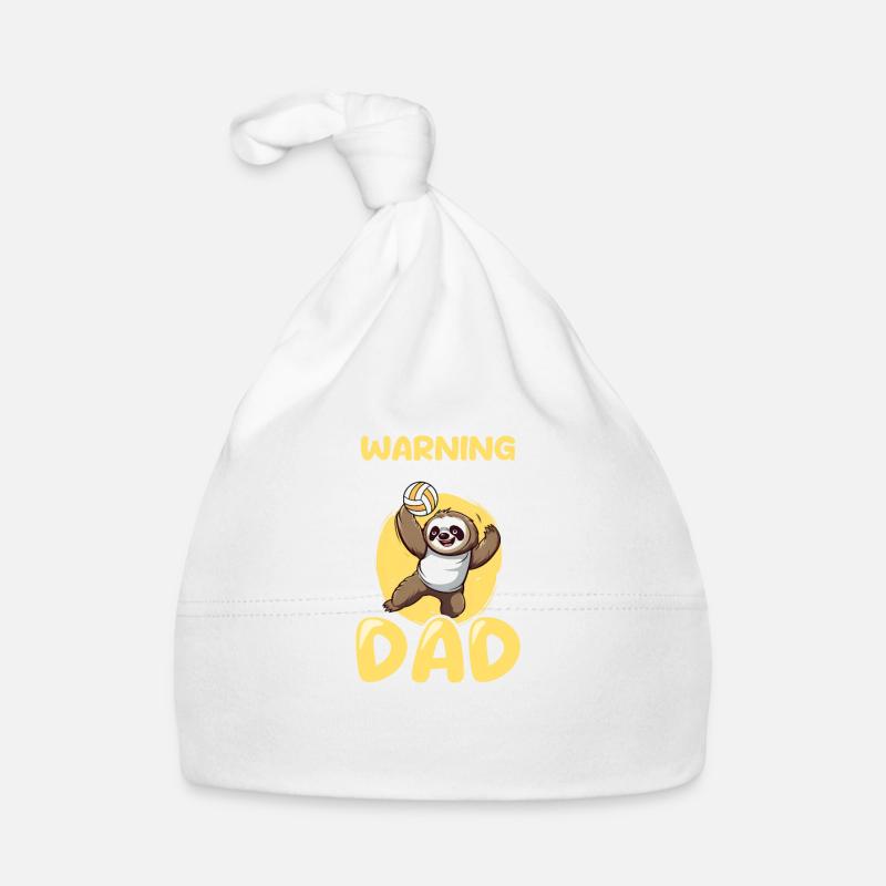 Volleyball-Papa-Warnung wird laut schreien Baby Bio-Mütze