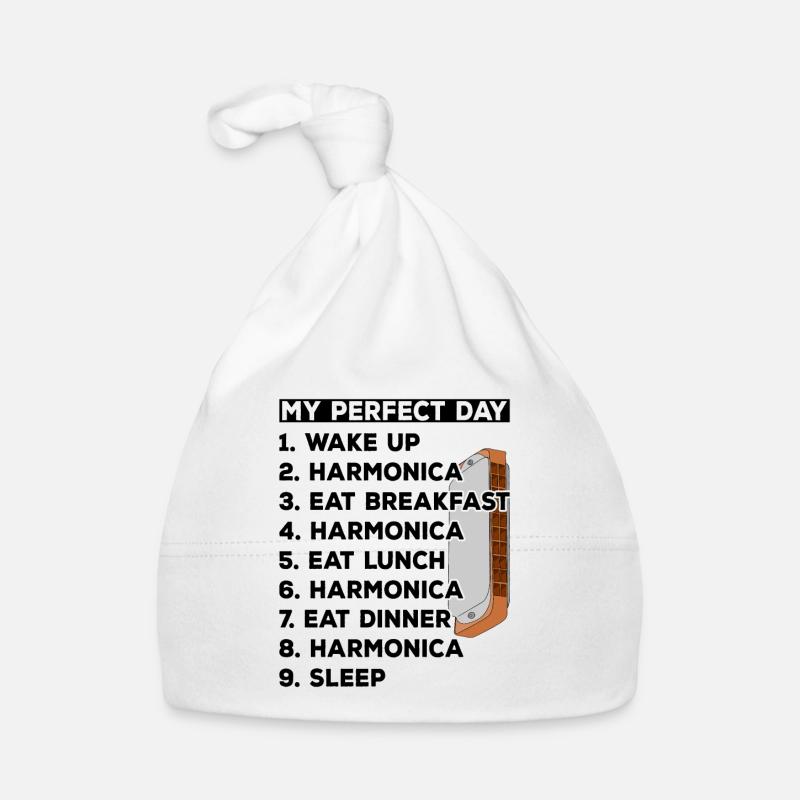 My Perfect Day Harmonica Player Harmonica Baby Bio-Mütze