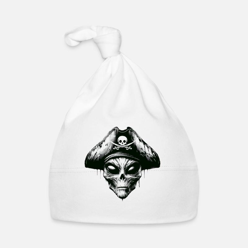 Pirate extraterrestre avec chapeau de pirate style graffiti Bonnet bio Bébé