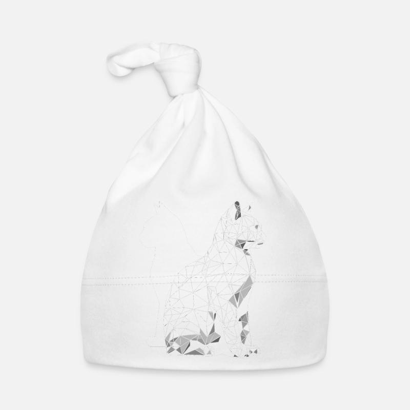 Abstrakte geometrische polygonale Katze Baby Bio-Mütze