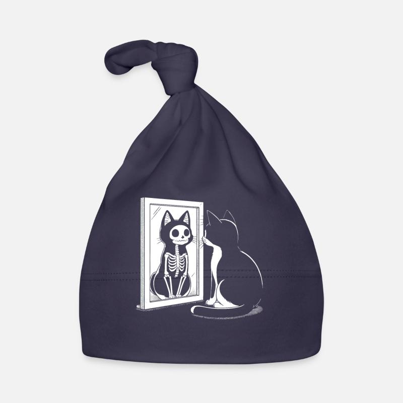 Chat regardant dans le miroir Bonnet bio Bébé
