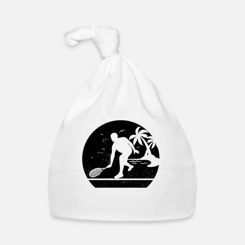 Squash player silhouette Organic Baby Cap