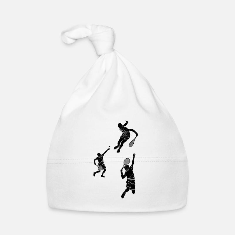 Playing Squash player silhouettes Squash Baby Bio-Mütze