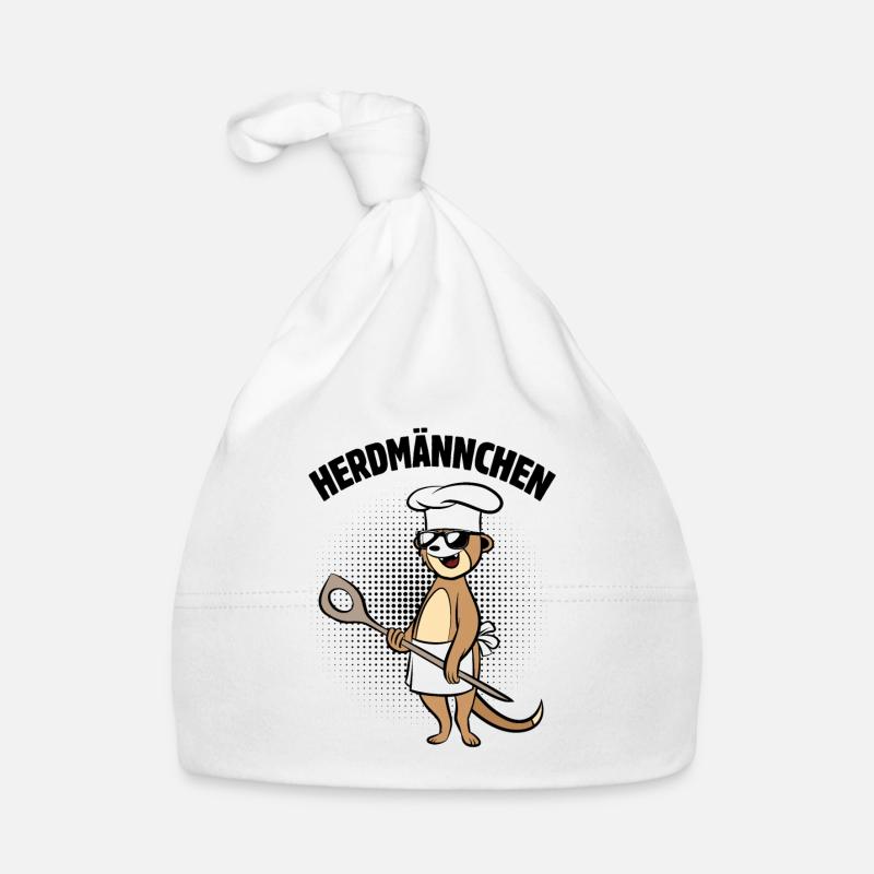 Herdmännchen - Erdmännchen mit Kochlöffel Baby Bio-Mütze