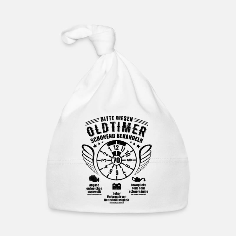 Oldtimer schonend behandeln - 70. Geburtstag Baby Bio-Mütze