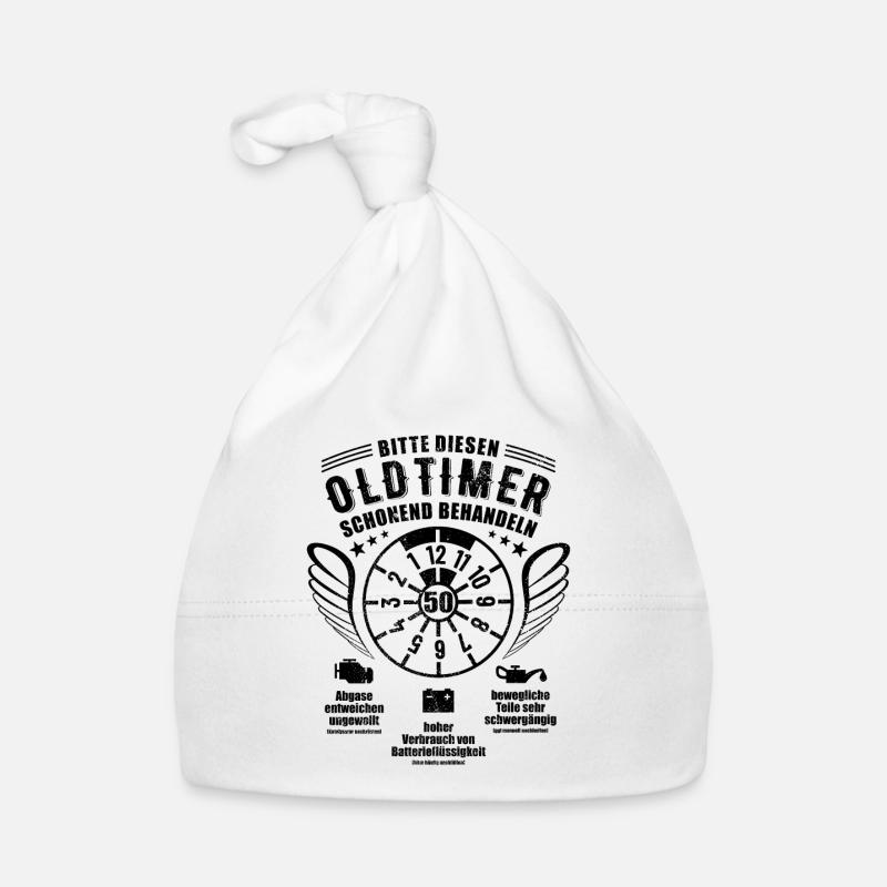 Oldtimer schonend behandeln - 50. Geburtstag Baby Bio-Mütze