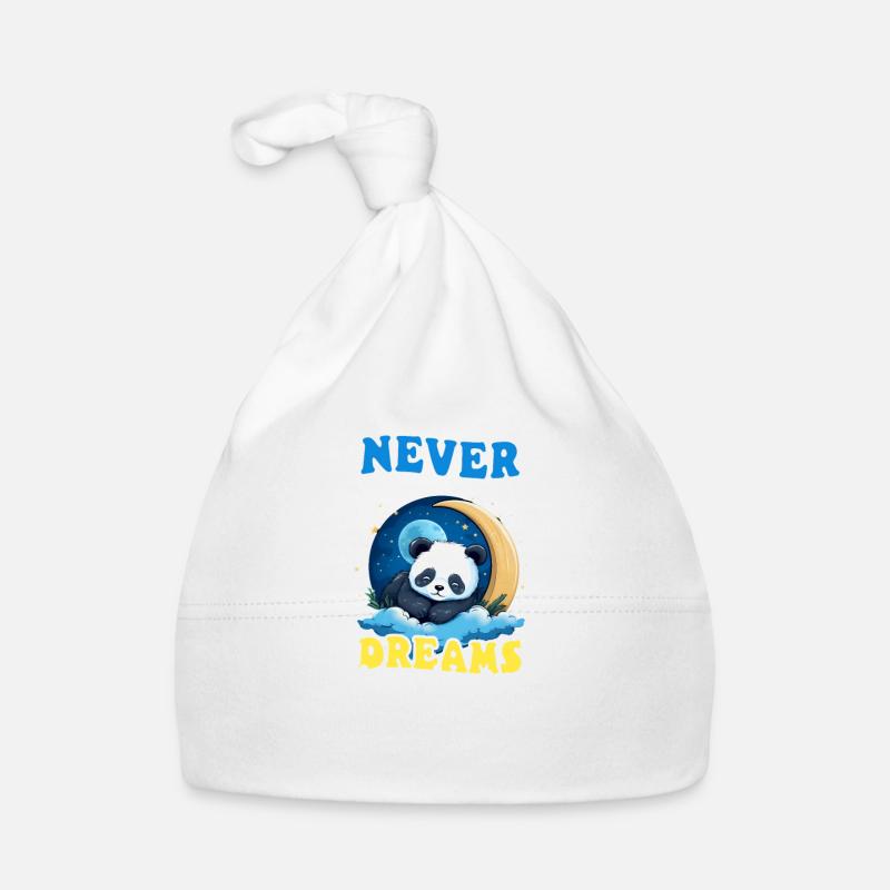 Panda Gib niemals Träume auf Schlaf Baby Bio-Mütze