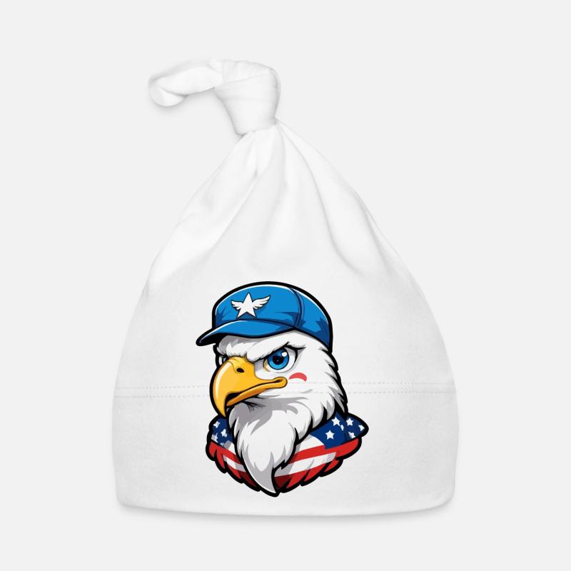 USA Aviator Eagle Organic Baby Cap