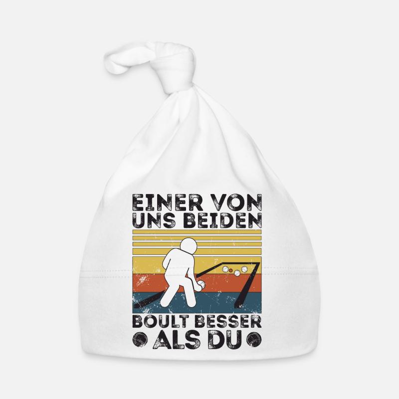 Einer von uns beiden boult - Bouler Petanque Baby Bio-Mütze
