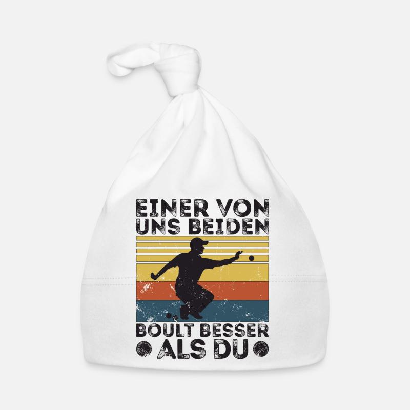 Einer von uns beiden boult - Bouler Petanque Baby Bio-Mütze