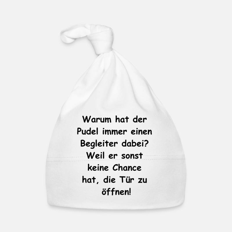 "Pudel Power" Geschenk Baby Bio-Mütze