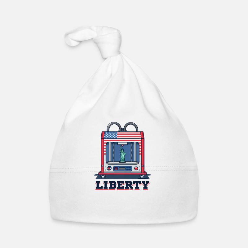 Impression 3D patriotique Liberty couche par couche Bonnet bio Bébé