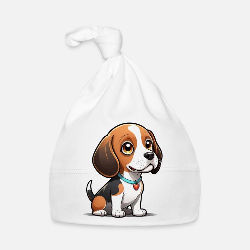 Beagle Heart Pup Organic Baby Cap