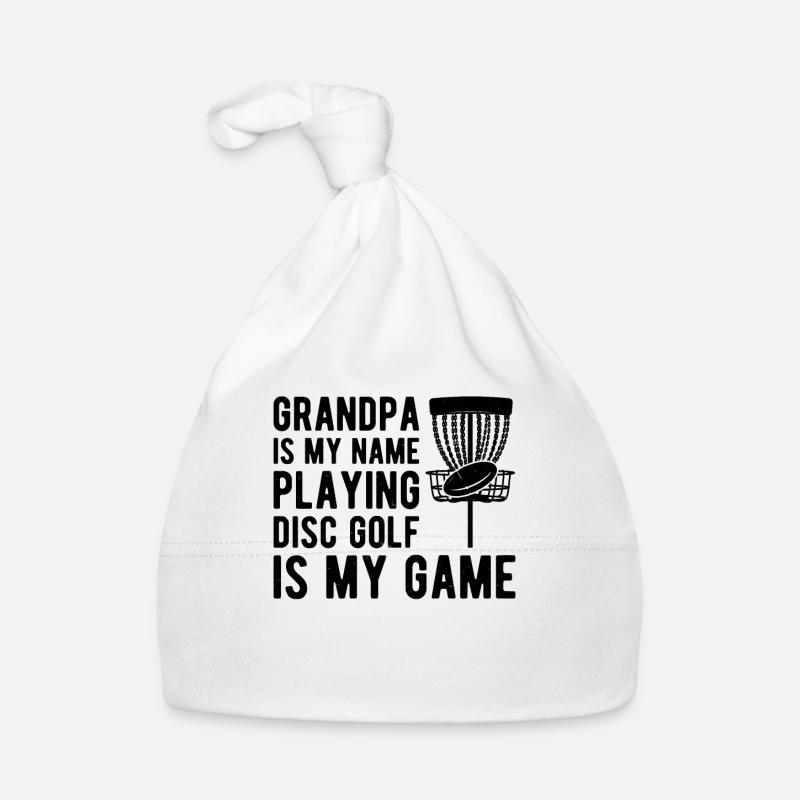 Disc Golfer Grandpa is my name playing disc golf i Baby Bio-Mütze