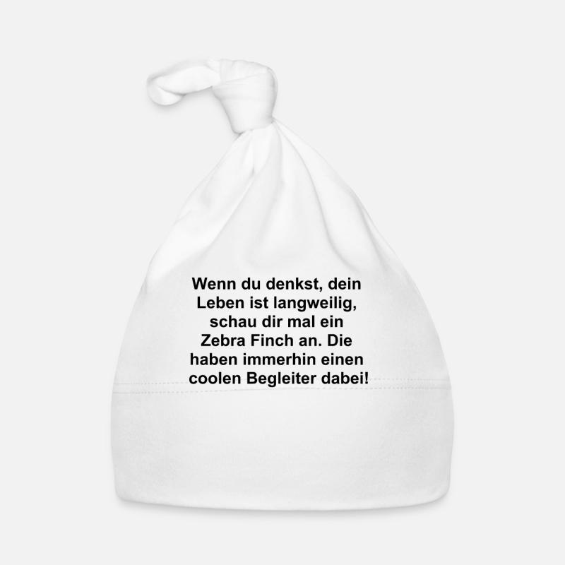 Funny Zebra Finch Gift Organic Baby Cap
