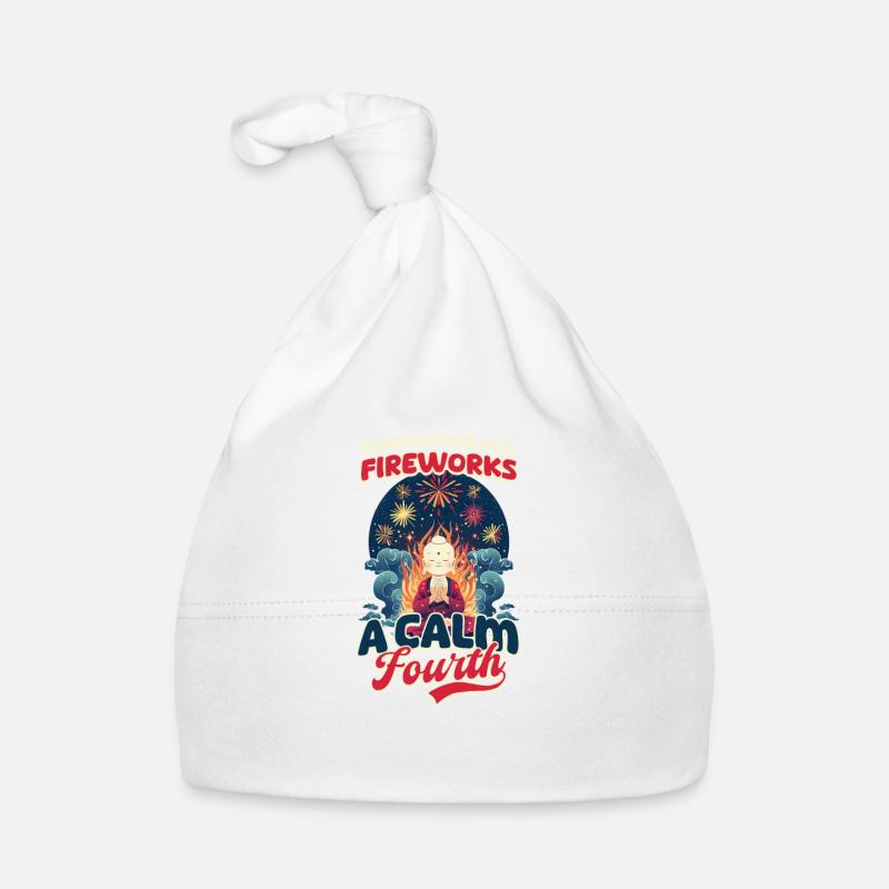 Pleine conscience bouddhiste patriotique et feux d’artifice Bonnet bio Bébé